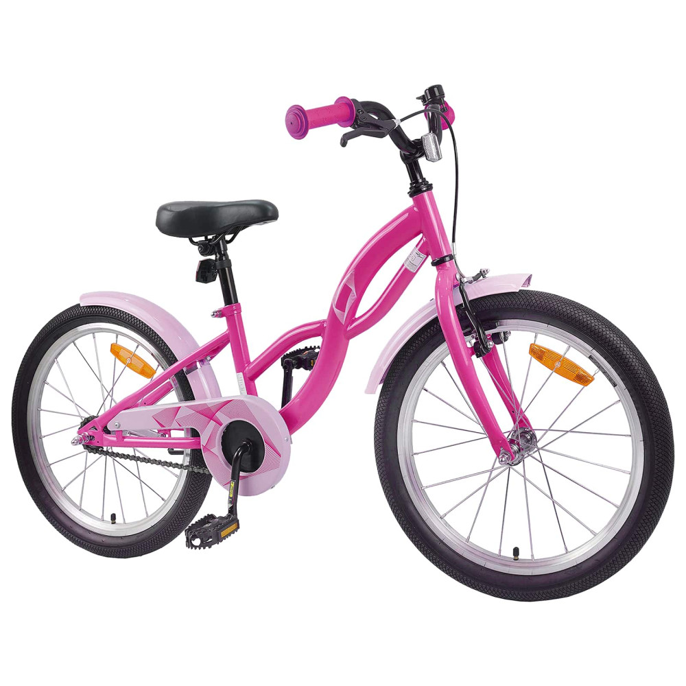 Produktbild för Barncykel 20 Tum för 6-11 år gamla Mörkrosa