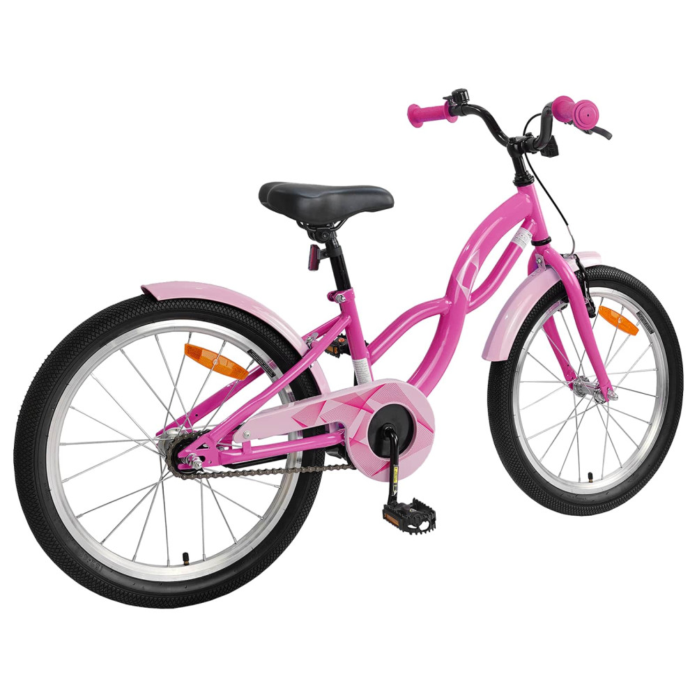 Produktbild för Barncykel 20 Tum för 6-11 år gamla Mörkrosa