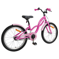 Produktbild för Barncykel 20 Tum för 6-11 år gamla Mörkrosa
