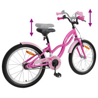 Produktbild för Barncykel 20 Tum för 6-11 år gamla Mörkrosa