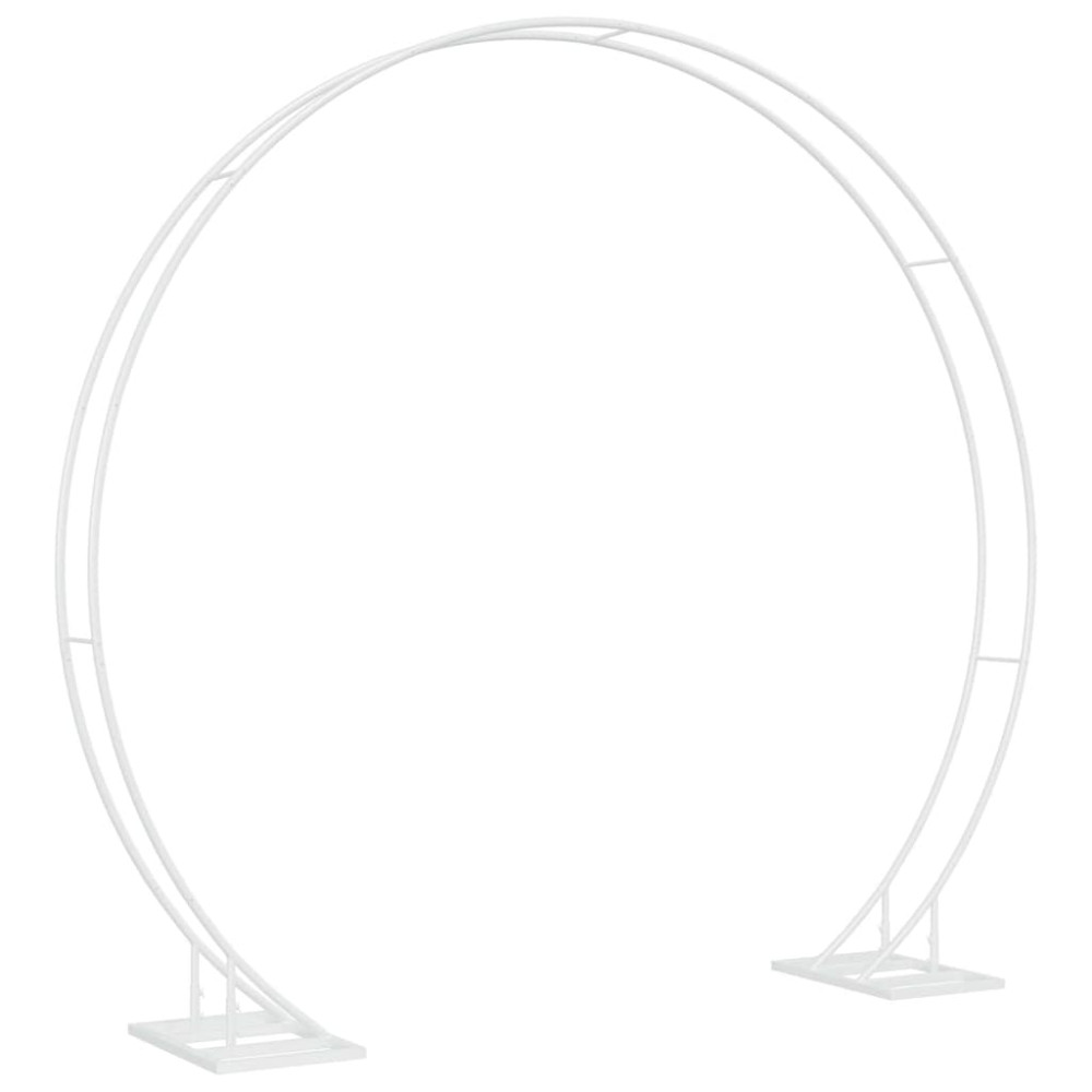 Produktbild för Bröllopsbåge Vit 220 x 45 x 200 cm Stål