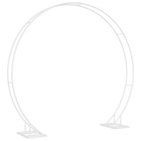 Produktbild för Bröllopsbåge Vit 220 x 45 x 200 cm Stål