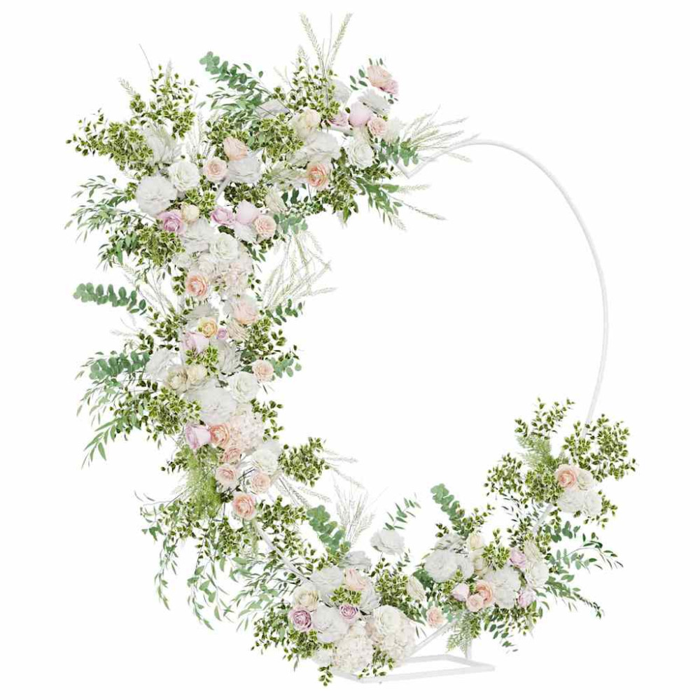 Produktbild för Bröllopsbåge Vit 195 x 35 x 211 cm Stål