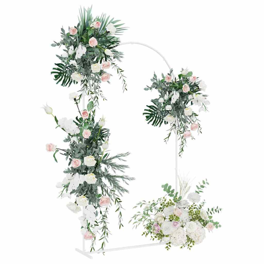 Produktbild för Bröllopsbåge Vit 100 x 39 x 200 cm Stål