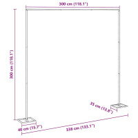 Produktbild för Bröllopsbåge Guld 338 x 35 x 300 cm Stål