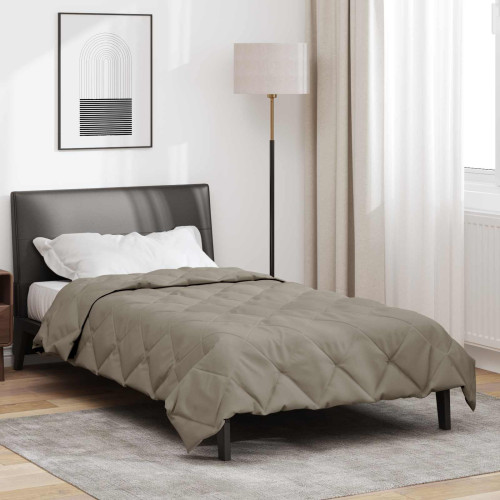 vidaXL Sommar Duvet Ljusgrå 220 x 155 cm Mikrofiber