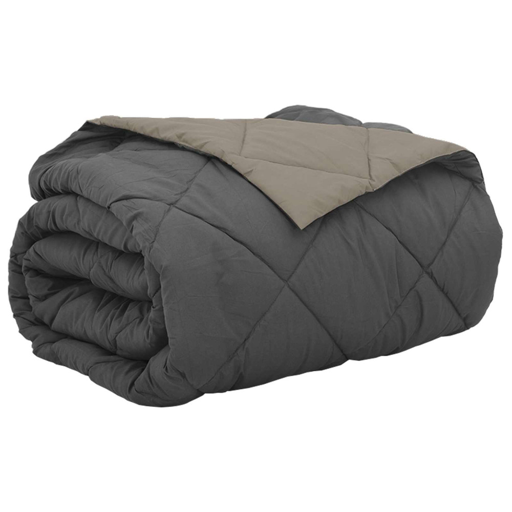 Produktbild för Sommar Duvet Ljusgrå och antracit 200 x 200 cm Mikrofiber