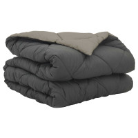 Produktbild för Sommar Duvet Ljusgrå och antracit 220 x 155 cm Mikrofiber
