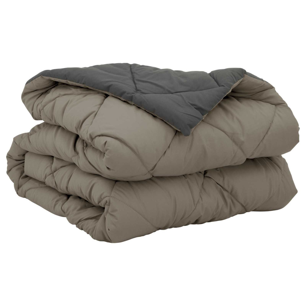 Produktbild för Sommar Duvet Ljusgrå och antracit 220 x 155 cm Mikrofiber