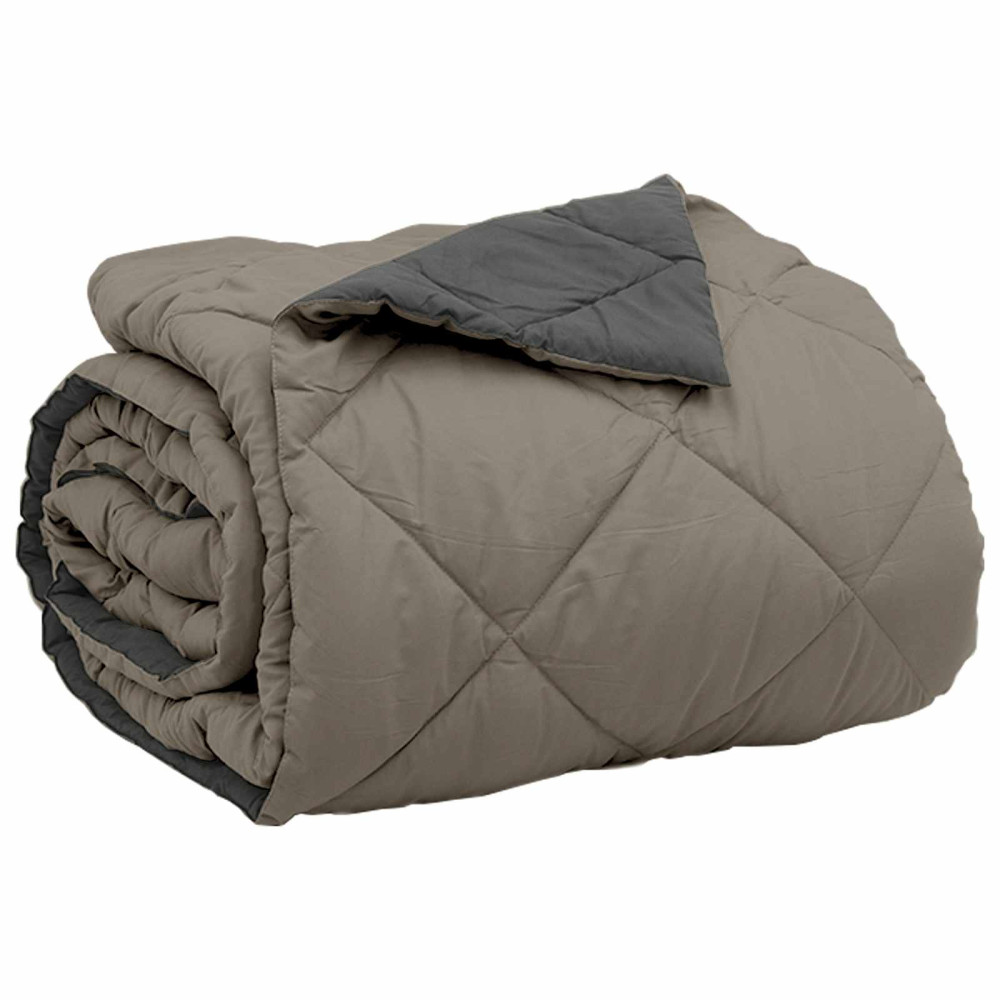 Produktbild för Sommar Duvet Ljusgrå och antracit 220 x 240 cm Mikrofiber