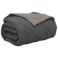 Produktbild för Sommar Duvet Ljusgrå och antracit 220 x 260 cm Mikrofiber