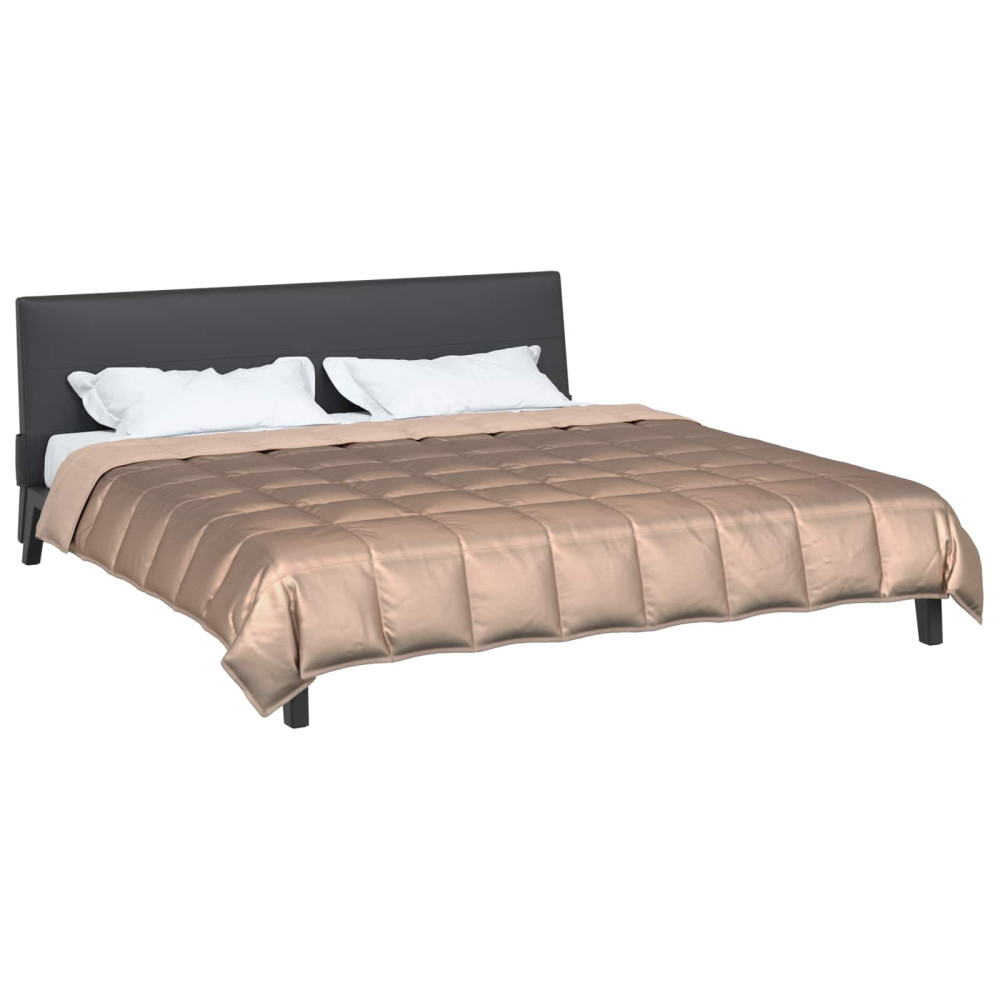 Produktbild för Sommar Duvet Guld 200 x 200 cm Satin och Mikrofiber