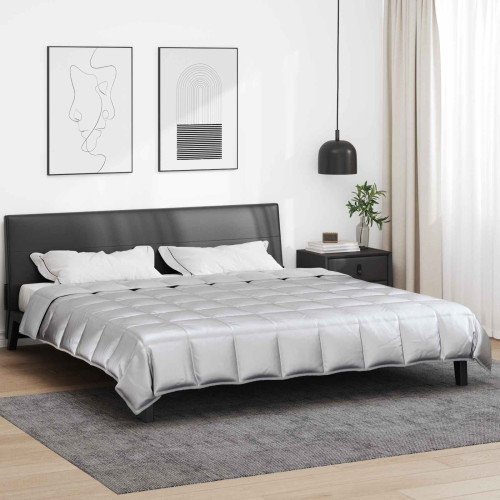 vidaXL Full Års-Duvet Silver 240 x 260 cm Satin och Mikrofiber