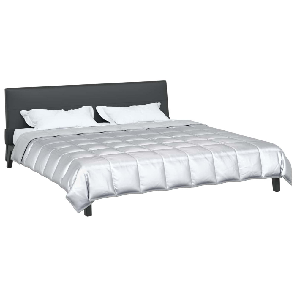 Produktbild för Full Års-Duvet Silver 240 x 260 cm Satin och Mikrofiber