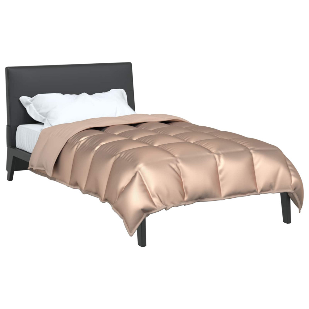 Produktbild för Vinter Täcke Guld 140 x 200 cm Satin och Mikrofiber