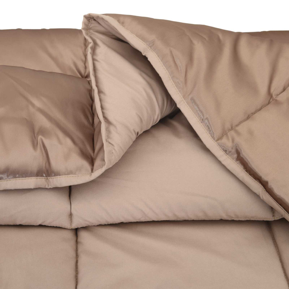 Produktbild för Vinter Täcke Guld 140 x 200 cm Satin och Mikrofiber