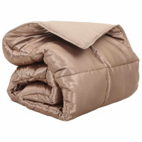 Produktbild för Vinter Täcke Guld 220 x 240 cm Satin och Mikrofiber