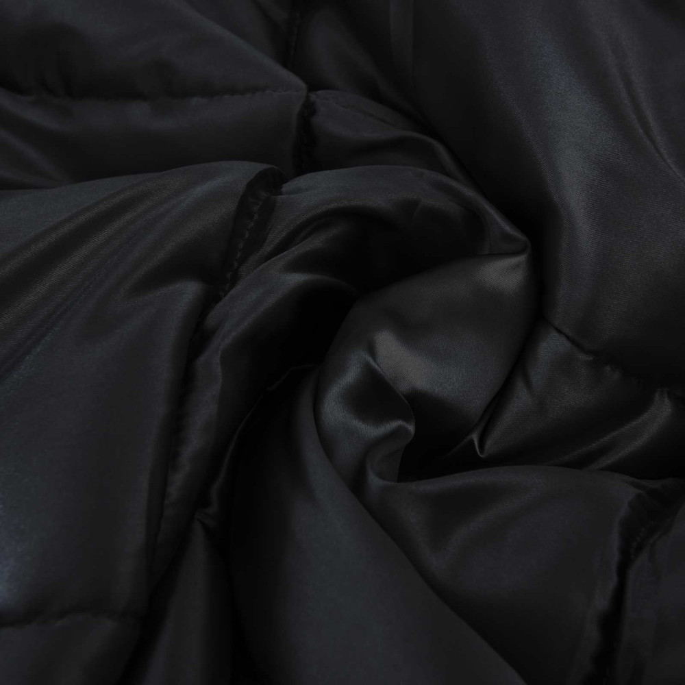 Produktbild för Vinter Täcke Svart 135 x 200 cm Satin och Mikrofiber