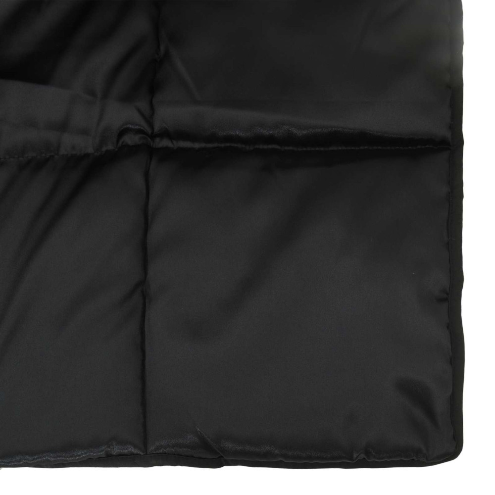 Produktbild för Vinter Täcke Svart 220 x 260 cm Satin och Mikrofiber