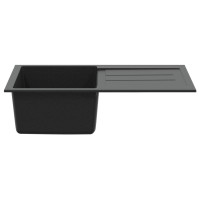 Produktbild för Diskho Svart 780 x 500 mm 80% Kvarts och 20% Resin