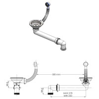 Produktbild för Diskho Svart 780 x 500 mm 80% Kvarts och 20% Resin