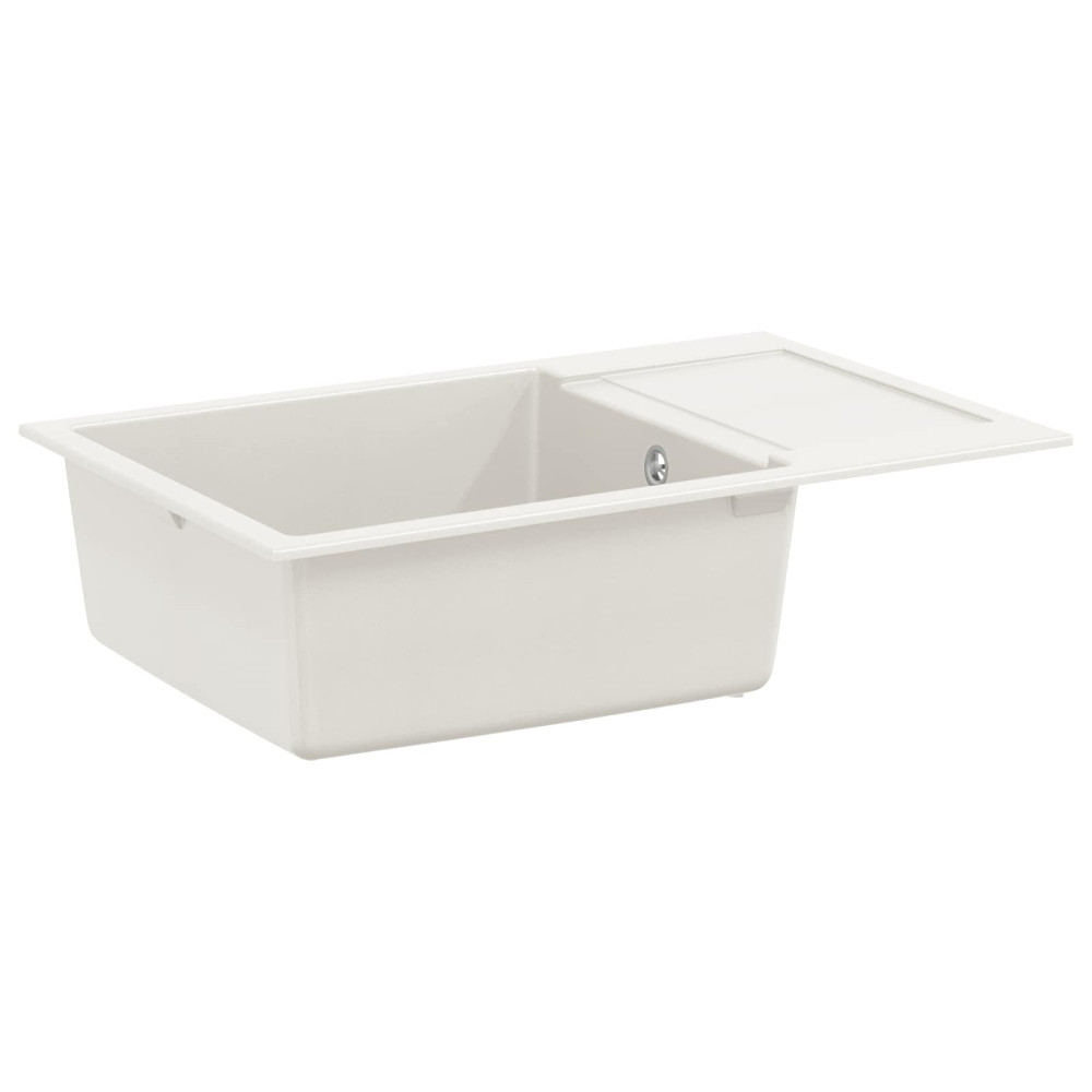 Produktbild för Diskho Vit 780 x 500 mm 80% Kvarts och 20% Resin