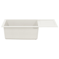 Produktbild för Diskho Vit 780 x 500 mm 80% Kvarts och 20% Resin