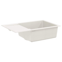 Produktbild för Diskho Vit 780 x 500 mm 80% Kvarts och 20% Resin