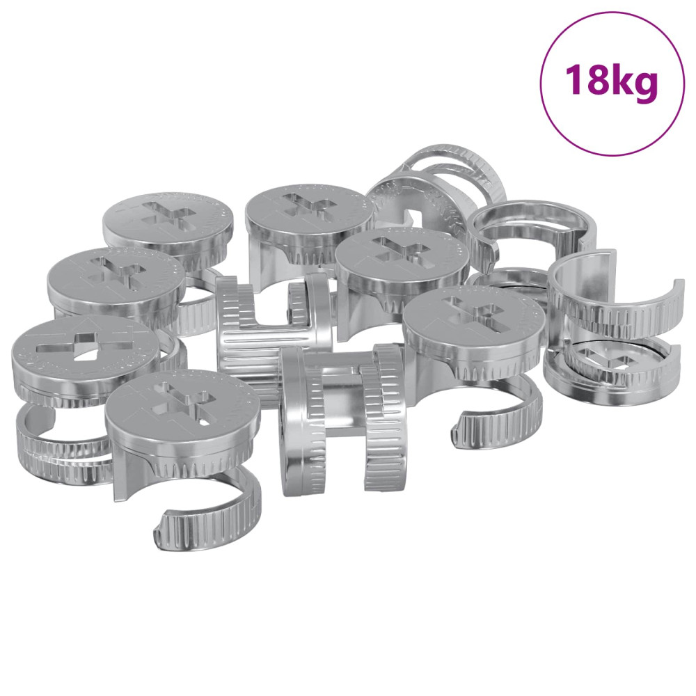 Produktbild för Kammuttrar 8372 pcs Silver Metall
