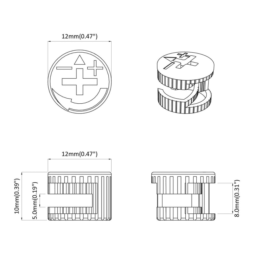 Produktbild för Kammuttrar 8372 pcs Silver Metall
