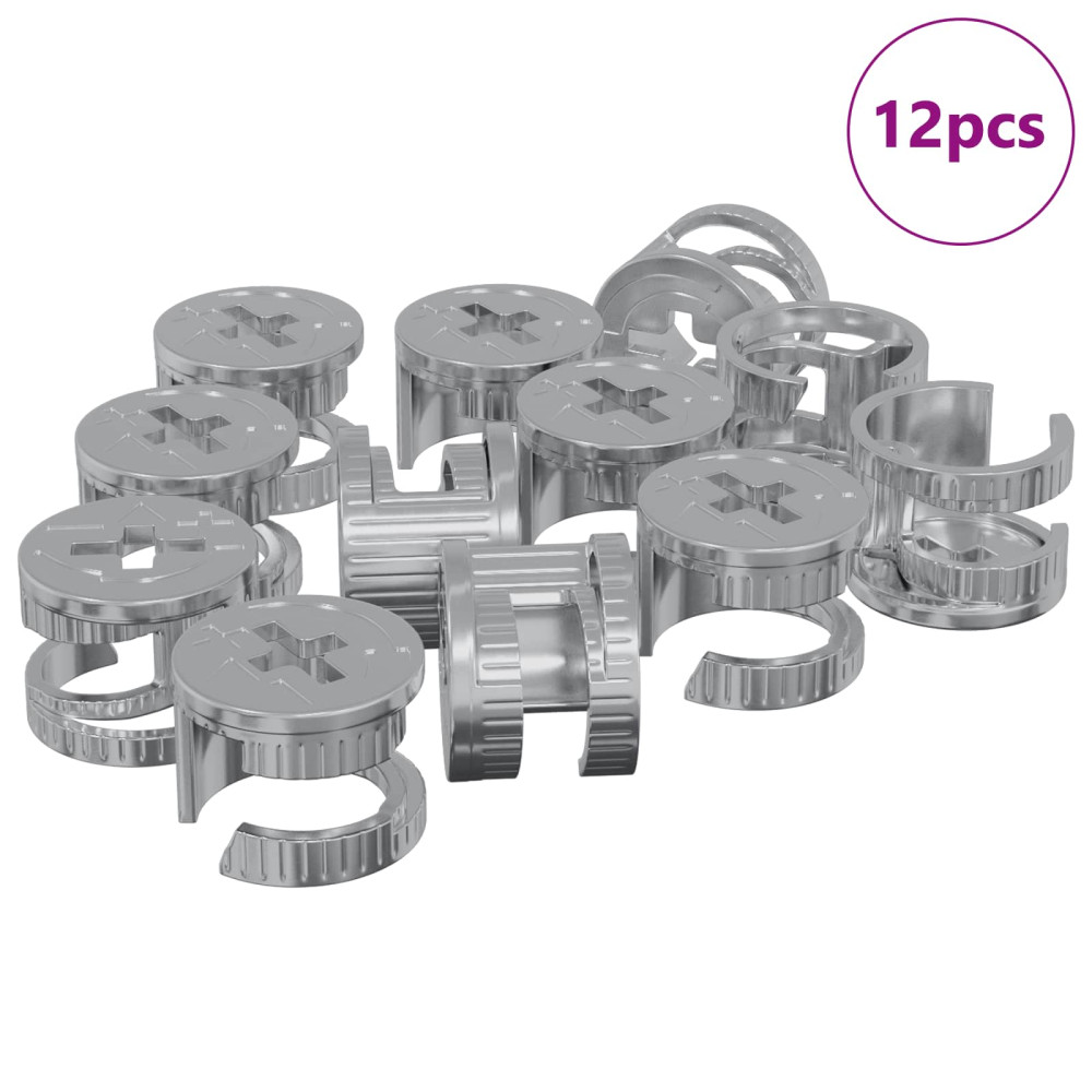 Produktbild för Kammuttrar 12 pcs Silver 15 x 11,5 mm Metall