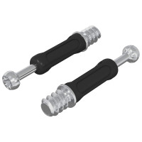 Produktbild för Kammare låsskruf 2 pcs Silver och svart M6 x 40 mm Metall