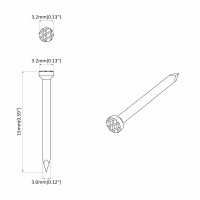 Produktbild för Spikar för Trä 100000 pcs Silver Metall