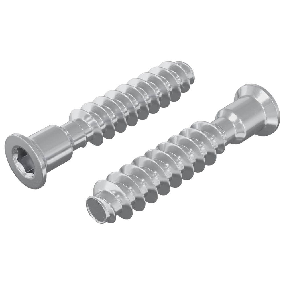 Produktbild för Huvudkapskruv 2 pcs Silver M7 x 40 mm Stål