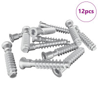Produktbild för Huvudkapskruv 12 pcs Silver M7 x 40 mm Stål