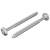 Produktbild för Träskruvar 2 pcs Silver M6 x 70 mm Stål