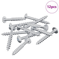 Produktbild för Skruv 12 pcs Silver 9,8 x 35 mm Järn