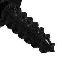 Produktbild för Självgängande spik 2 pcs Svart 3,5 x 12 mm Järn