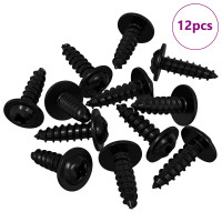 Produktbild för Självgängande spik 12 pcs Svart 3,5 x 12 mm Järn