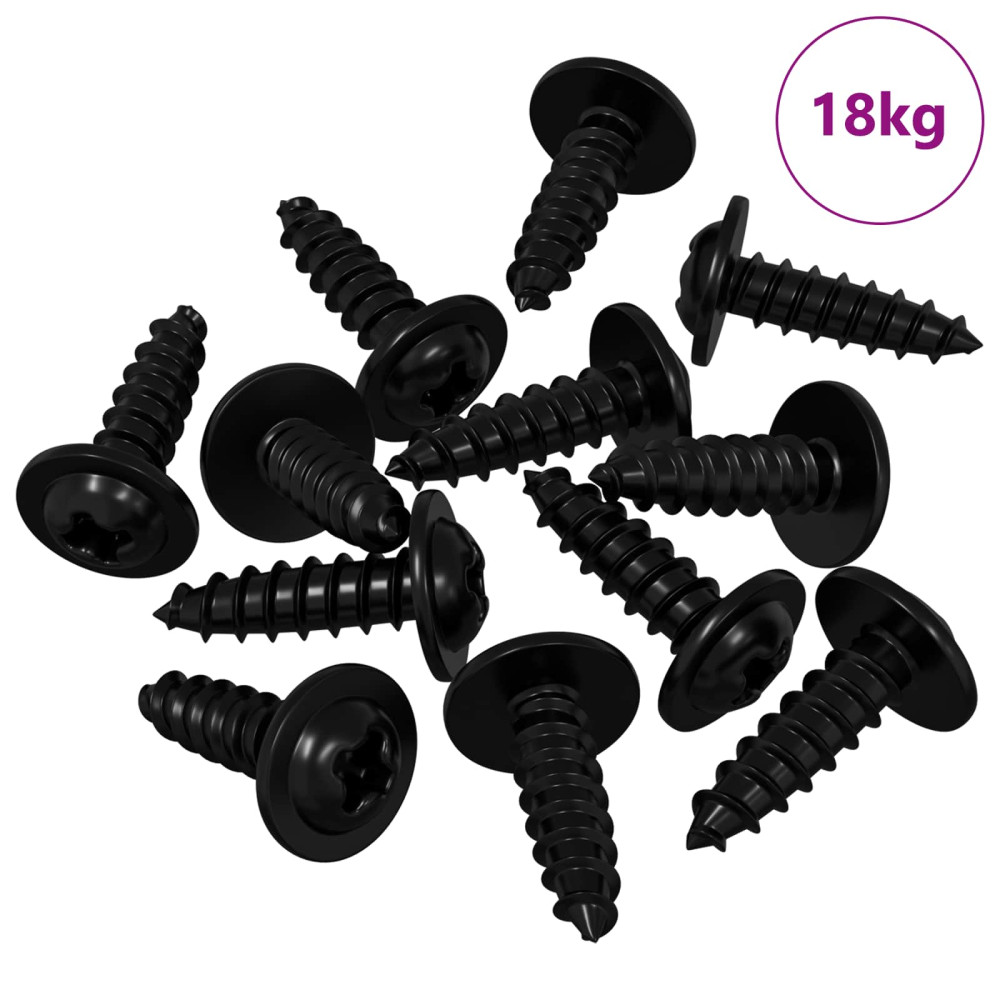 Produktbild för Självgängande spik 16364 pcs Svart 3,5 x 12 mm Järn