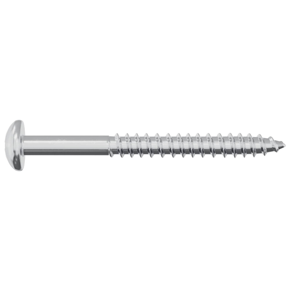 Produktbild för Träskruv 12 pcs Silver 9,8 x 53 mm Stål