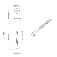 Produktbild för Träskruv 3273 pcs Silver 9,8 x 53 mm Stål