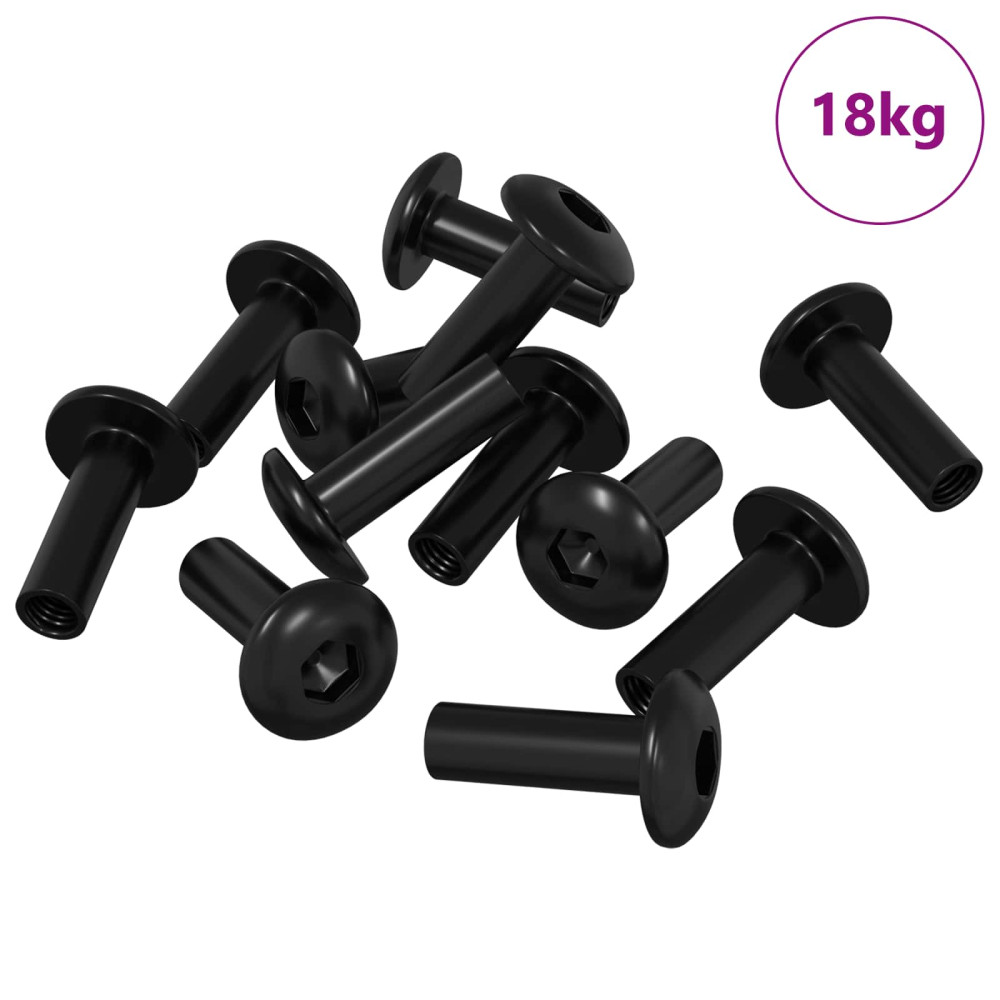 Produktbild för Kupplungsmuttrar 8451 pcs Svart Metall