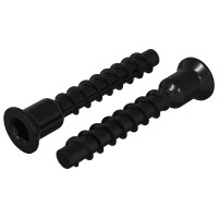 Produktbild för Hylssfranskruv 2 pcs Svart 7 x 40 mm Järn