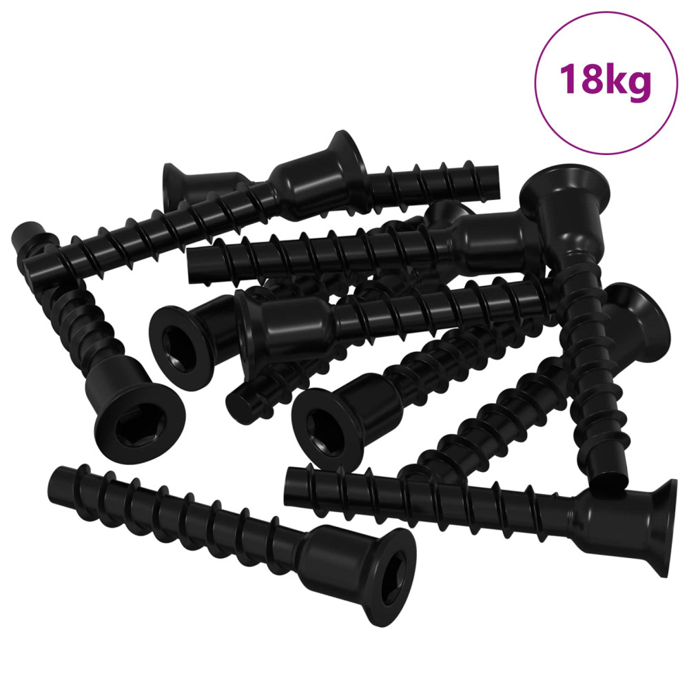 Produktbild för Hylssfranskruv 3072 pcs Svart 7 x 40 mm Järn