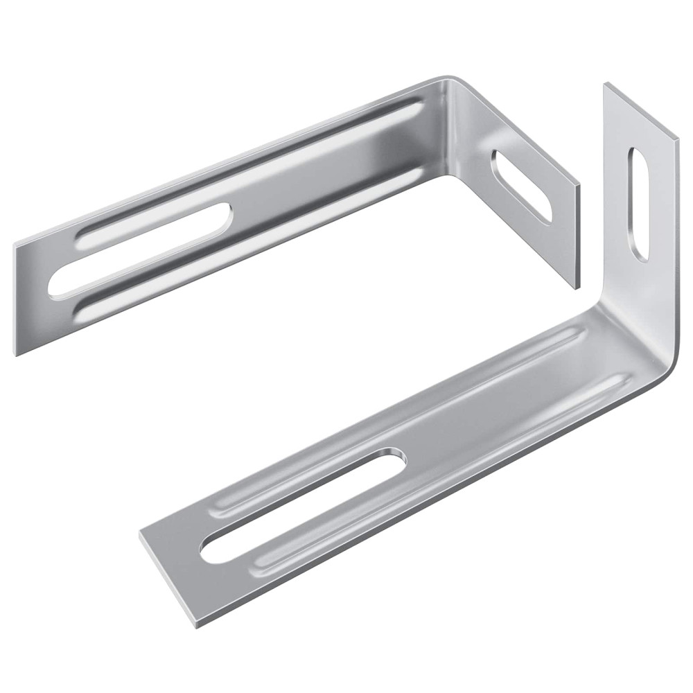 Produktbild för Anti-tipp fäste Enfärgad 2 pcs Silver 74,5 x 15 x 32 mm Järn