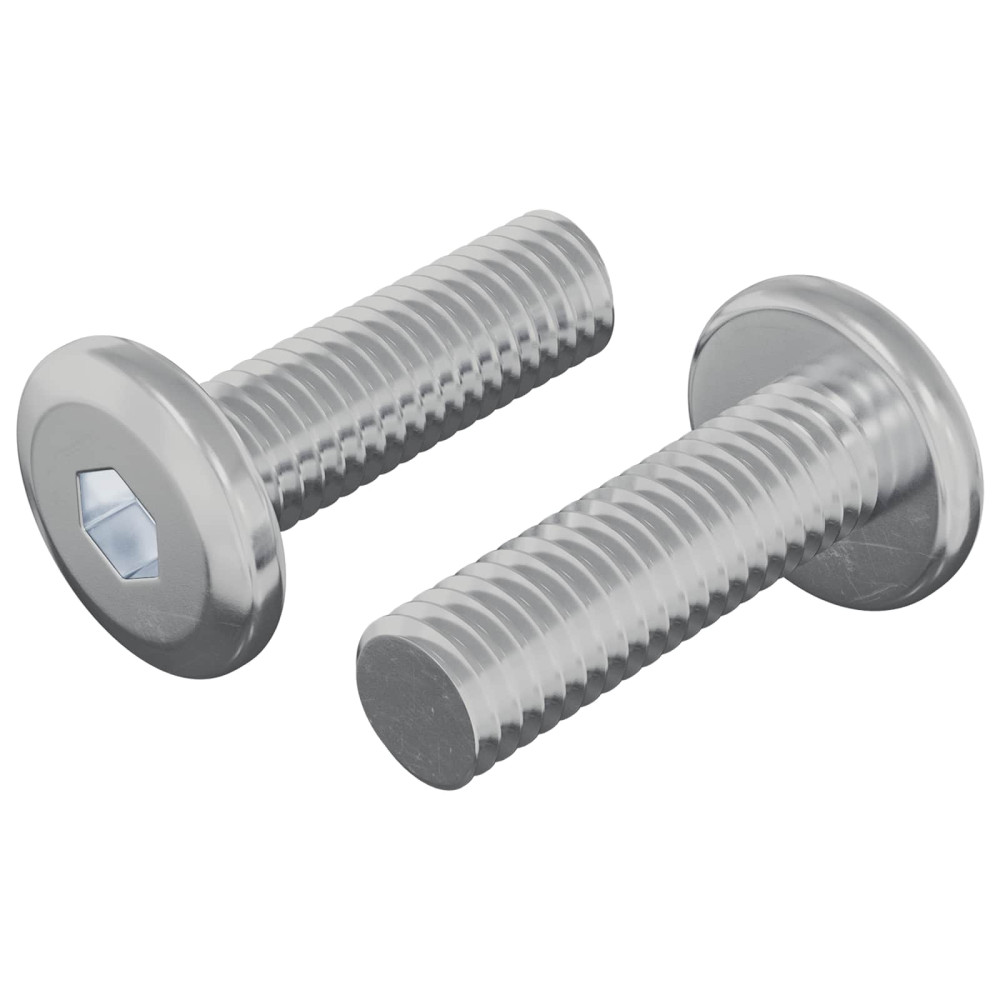 Produktbild för Skruv 2 pcs Silver 8 x 25 mm Stål