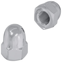 Produktbild för Muttern 2 pcs Silver M6 x 10 mm Järn