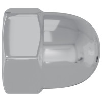 Produktbild för Muttern 2 pcs Silver M6 x 10 mm Järn