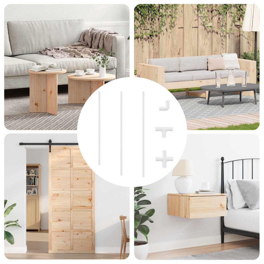 Produktbild för PVC Rör 29 pcs Vit PP och PE